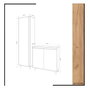 Hanah Home Zapatero Roble y Blanco